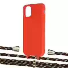 Чохол Upex Alter Eyelets for iPhone 11 Red with Aide Cinnamon Camouflage and Casquette Gold (UP109850)