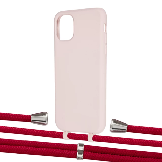 Чехол Upex Alter Eyelets for iPhone 11 Crepe with Aide Red and Casquette Silver (UP109929)