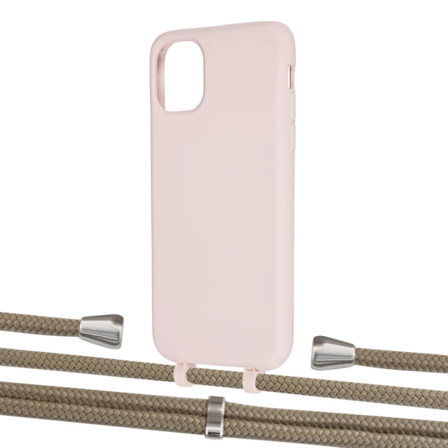 Чохол Upex Alter Eyelets for iPhone 11 Crepe with Aide Champagne and Casquette Silver (UP109941)