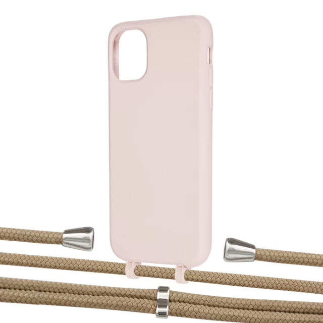 Чехол Upex Alter Eyelets for iPhone 11 Crepe with Aide Sand and Casquette Silver (UP109942)