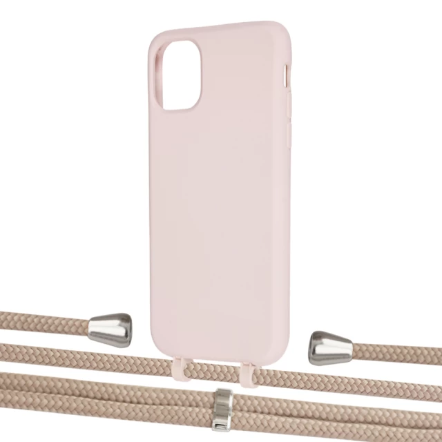 Чохол Upex Alter Eyelets for iPhone 11 Crepe with Aide Peony Pink and Casquette Silver (UP109943)