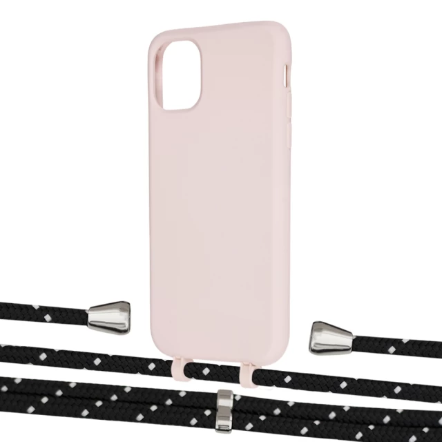 Чехол Upex Alter Eyelets for iPhone 11 Crepe with Aide Black Dots and Casquette Silver (UP109947)