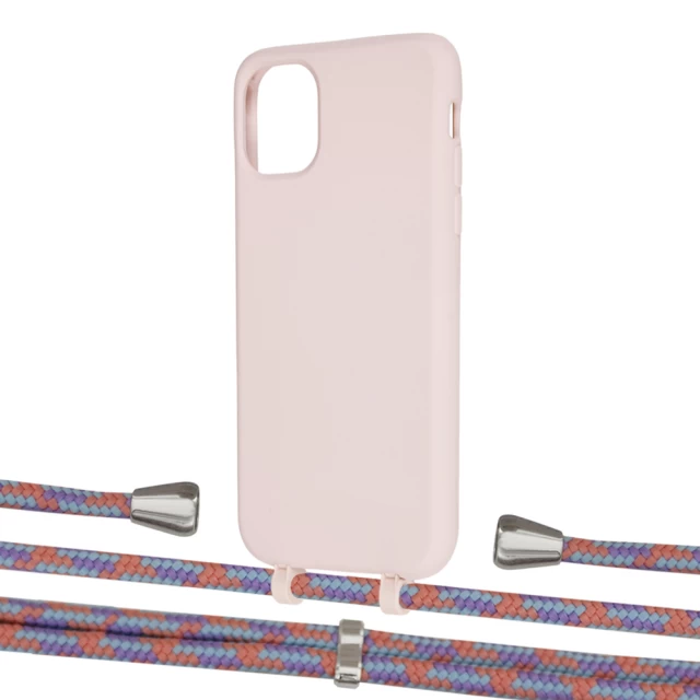 Чохол Upex Alter Eyelets for iPhone 11 Crepe with Aide Blue Sunset and Casquette Silver (UP109951)