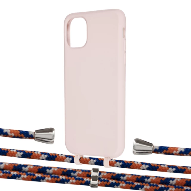 Чехол Upex Alter Eyelets for iPhone 11 Crepe with Aide Orange Azure and Casquette Silver (UP109952)