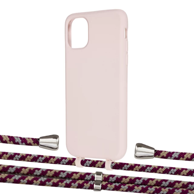 Чохол Upex Alter Eyelets for iPhone 11 Crepe with Aide Burgundy Camouflage and Casquette Silver (UP109953)