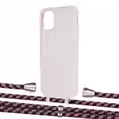 Чехол Upex Alter Eyelets for iPhone 11 Crepe with Aide Burgundy Camouflage and Casquette Silver (UP109953)