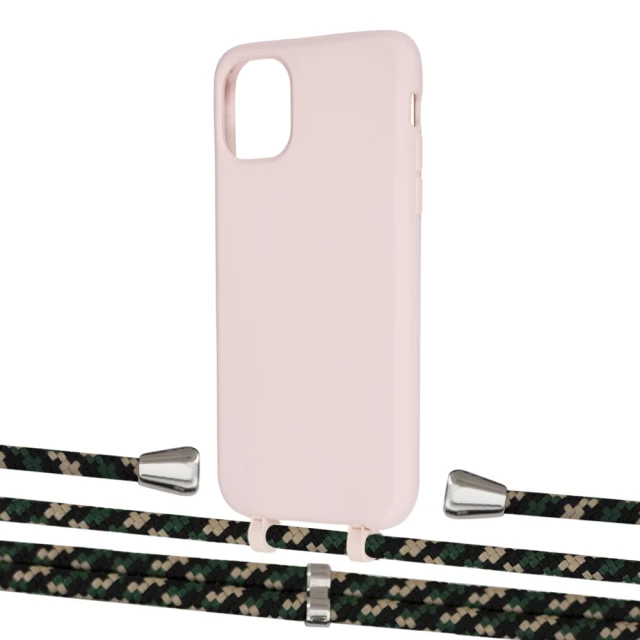 Чехол Upex Alter Eyelets for iPhone 11 Crepe with Aide Juniper Camouflage and Casquette Silver (UP109954)