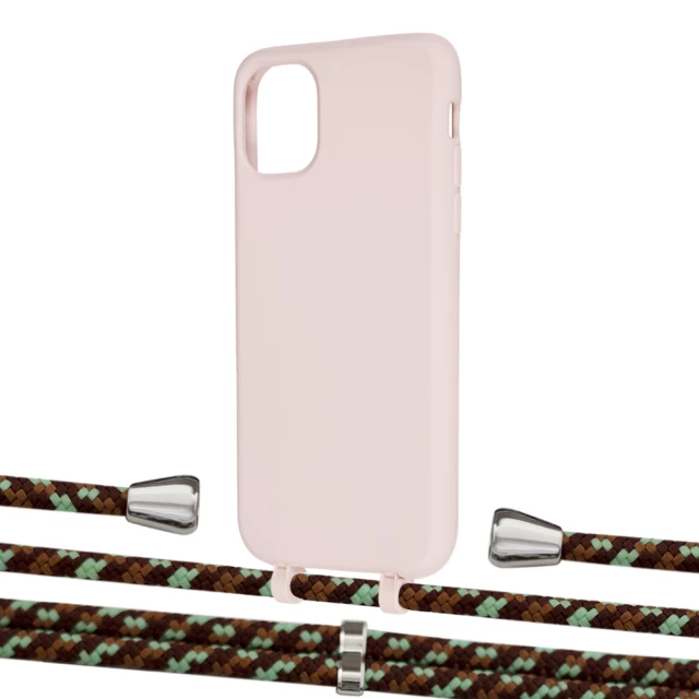 Чохол Upex Alter Eyelets for iPhone 11 Crepe with Aide Cinnamon Camouflage and Casquette Silver (UP109955)