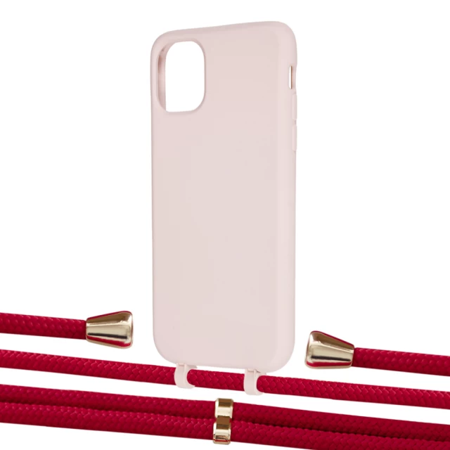 Чохол Upex Alter Eyelets for iPhone 11 Crepe with Aide Red and Casquette Gold (UP109964)