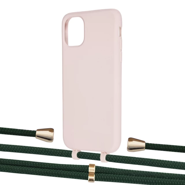 Чехол Upex Alter Eyelets for iPhone 11 Crepe with Aide Cyprus Green and Casquette Gold (UP109971)