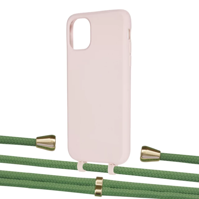 Чохол Upex Alter Eyelets for iPhone 11 Crepe with Aide Mint and Casquette Gold (UP109972)