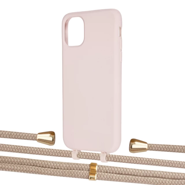 Чохол Upex Alter Eyelets for iPhone 11 Crepe with Aide Peony Pink and Casquette Gold (UP109978)
