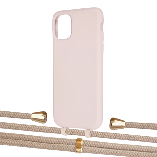 Чехол Upex Alter Eyelets for iPhone 11 Crepe with Aide Peony Pink and Casquette Gold (UP109978)