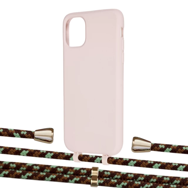 Чохол Upex Alter Eyelets for iPhone 11 Crepe with Aide Cinnamon Camouflage and Casquette Gold (UP109990)