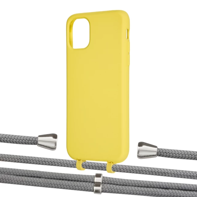 Чехол Upex Alter Eyelets for iPhone 11 Daffodil with Aide Gray and Casquette Silver (UP110079)