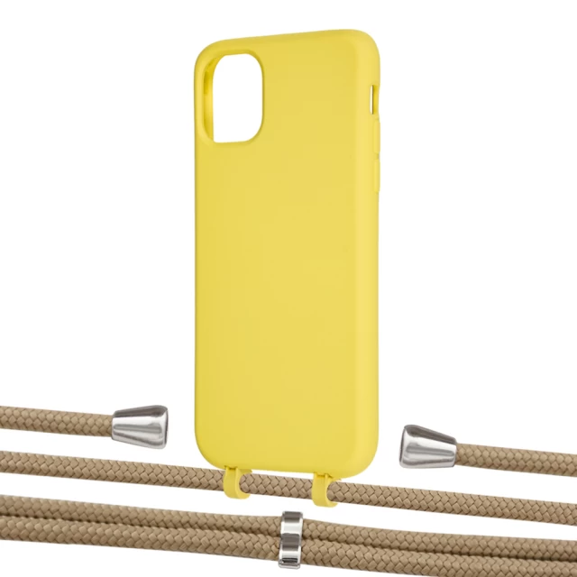 Чехол Upex Alter Eyelets for iPhone 11 Daffodil with Aide Sand and Casquette Silver (UP110082)