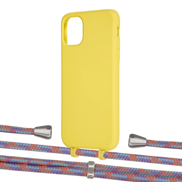Чохол Upex Alter Eyelets for iPhone 11 Daffodil with Aide Blue Sunset and Casquette Silver (UP110091)