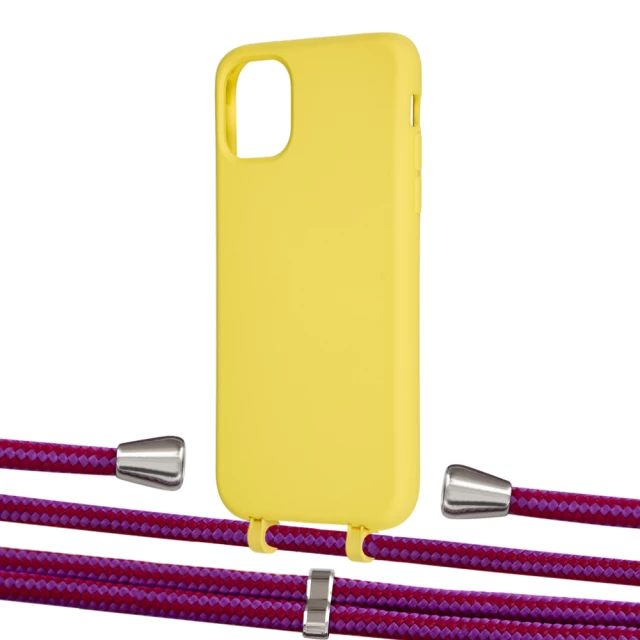 Чехол Upex Alter Eyelets for iPhone 11 Daffodil with Aide Rouge Cramoisi and Casquette Silver (UP110101)