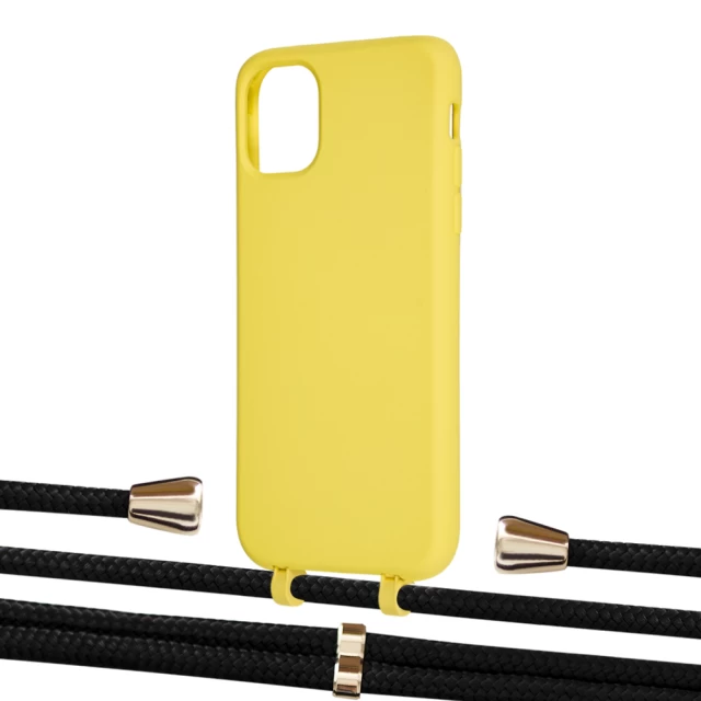 Чохол Upex Alter Eyelets for iPhone 11 Daffodil with Aide Black and Casquette Gold (UP110103)