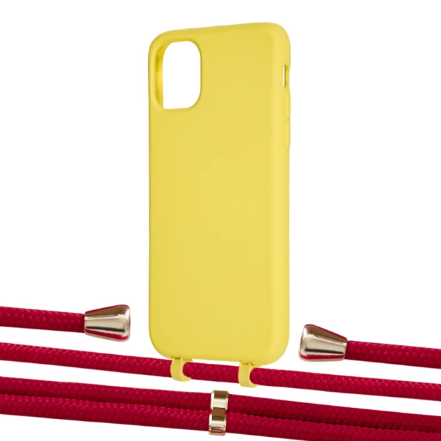 Чохол Upex Alter Eyelets for iPhone 11 Daffodil with Aide Red and Casquette Gold (UP110104)