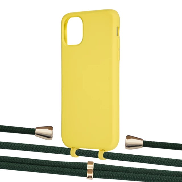 Чехол Upex Alter Eyelets for iPhone 11 Daffodil with Aide Cyprus Green and Casquette Gold (UP110111)