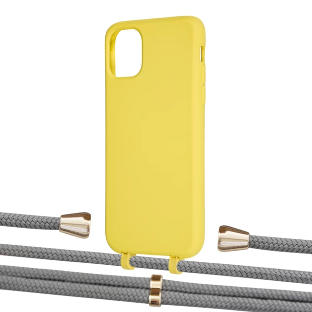 Чехол Upex Alter Eyelets for iPhone 11 Daffodil with Aide Gray and Casquette Gold (UP110114)