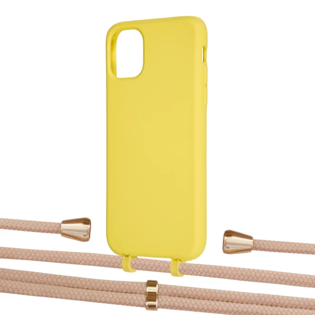 Чехол Upex Alter Eyelets for iPhone 11 Daffodil with Aide Creole Pink and Casquette Gold (UP110119)