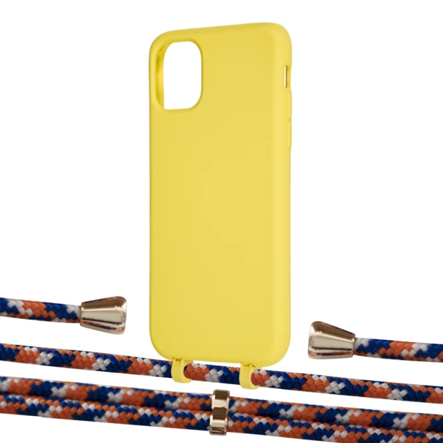 Чехол Upex Alter Eyelets for iPhone 11 Daffodil with Aide Orange Azure and Casquette Gold (UP110127)