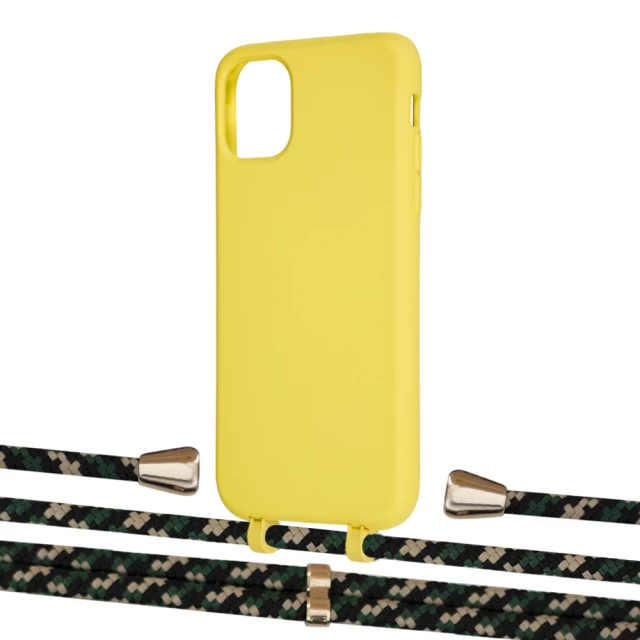 Чохол Upex Alter Eyelets for iPhone 11 Daffodil with Aide Juniper Camouflage and Casquette Gold (UP110129)
