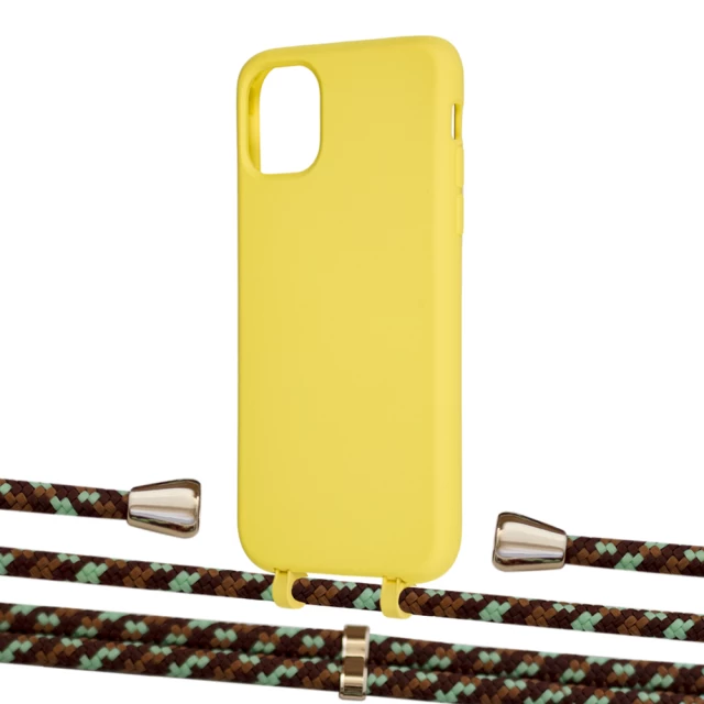 Чохол Upex Alter Eyelets for iPhone 11 Daffodil with Aide Cinnamon Camouflage and Casquette Gold (UP110130)