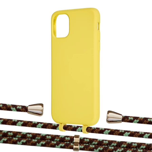 Чехол Upex Alter Eyelets for iPhone 11 Daffodil with Aide Cinnamon Camouflage and Casquette Gold (UP110130)