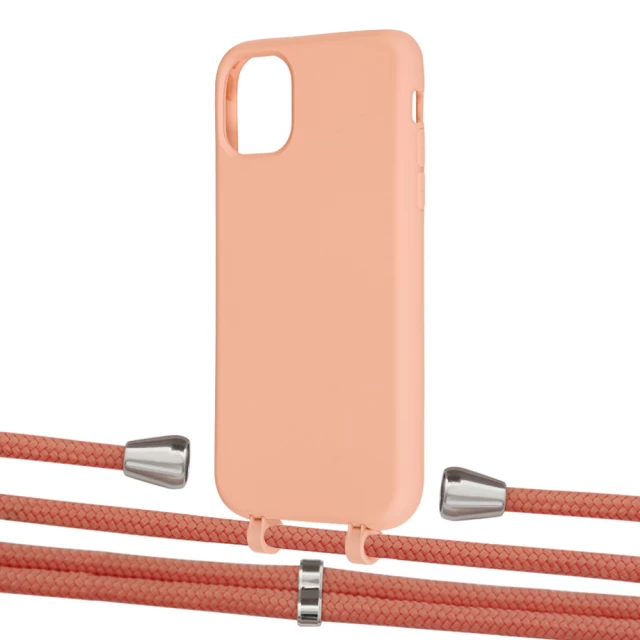 Чехол Upex Alter Eyelets for iPhone 11 Tangerine with Aide Cantaloupe and Casquette Silver (UP110214)