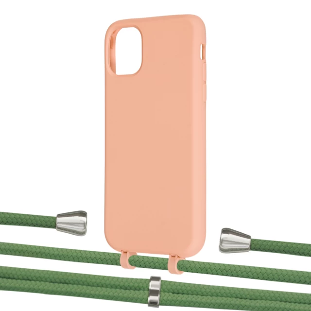 Чохол Upex Alter Eyelets for iPhone 11 Tangerine with Aide Mint and Casquette Silver (UP110217)