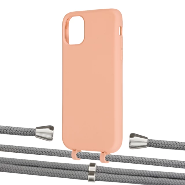 Чехол Upex Alter Eyelets for iPhone 11 Tangerine with Aide Gray and Casquette Silver (UP110219)