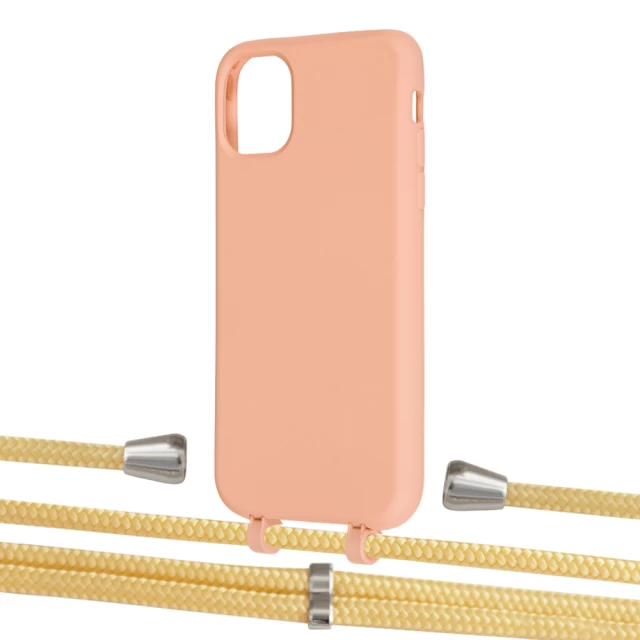 Чехол Upex Alter Eyelets for iPhone 11 Tangerine with Aide Banana and Casquette Silver (UP110225)