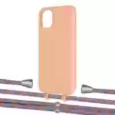 Чохол Upex Alter Eyelets for iPhone 11 Tangerine with Aide Blue Sunset and Casquette Silver (UP110231)