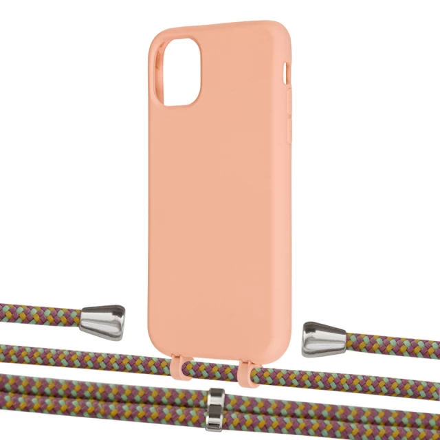Чехол Upex Alter Eyelets for iPhone 11 Tangerine with Aide Couleur Vintage and Casquette Silver (UP110240)
