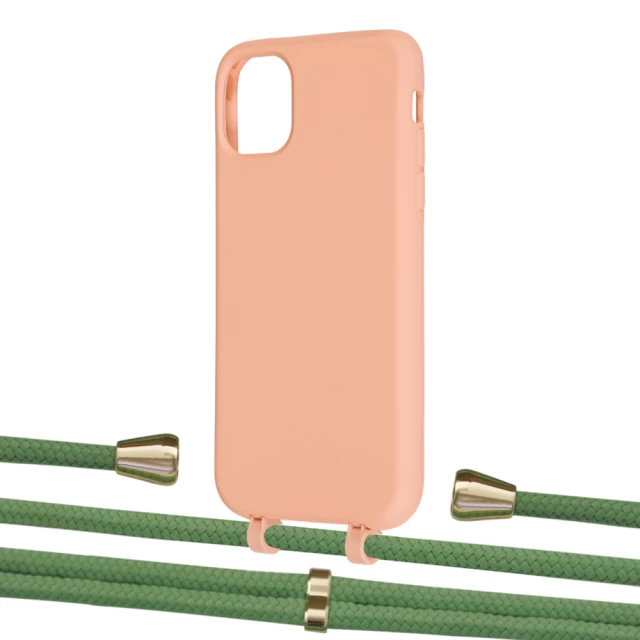 Чехол Upex Alter Eyelets for iPhone 11 Tangerine with Aide Mint and Casquette Gold (UP110252)