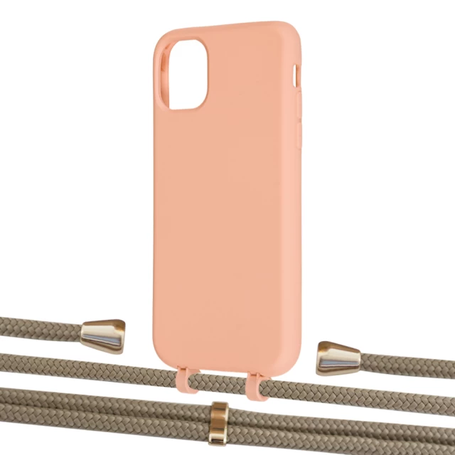 Чехол Upex Alter Eyelets for iPhone 11 Tangerine with Aide Champagne and Casquette Gold (UP110256)