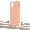 Чехол Upex Alter Eyelets for iPhone 11 Tangerine with Aide Peony Pink and Casquette Gold (UP110258)