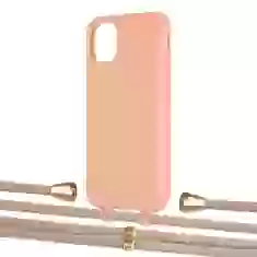 Чехол Upex Alter Eyelets for iPhone 11 Tangerine with Aide Peony Pink and Casquette Gold (UP110258)