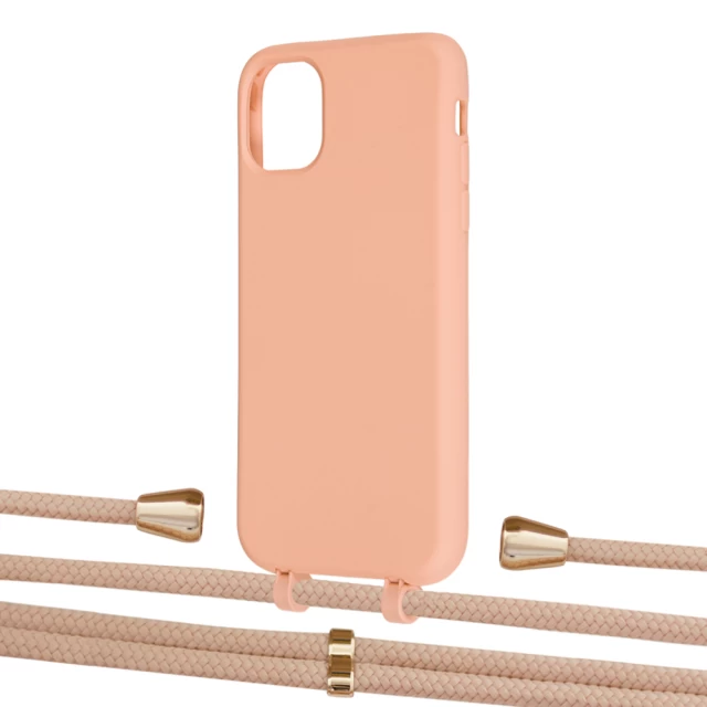 Чехол Upex Alter Eyelets for iPhone 11 Tangerine with Aide Creole Pink and Casquette Gold (UP110259)