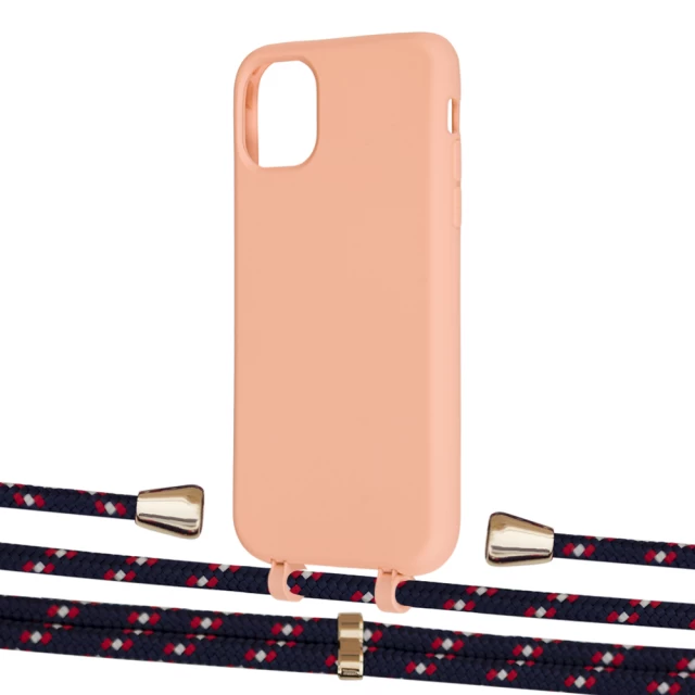 Чохол Upex Alter Eyelets for iPhone 11 Tangerine with Aide Blue Marine and Casquette Gold (UP110264)