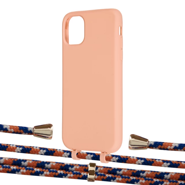 Чехол Upex Alter Eyelets for iPhone 11 Tangerine with Aide Orange Azure and Casquette Gold (UP110267)