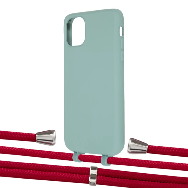 Чехол Upex Alter Eyelets for iPhone 11 Basil with Aide Red and Casquette Silver (UP110349)