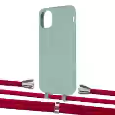 Чехол Upex Alter Eyelets for iPhone 11 Basil with Aide Red and Casquette Silver (UP110349)