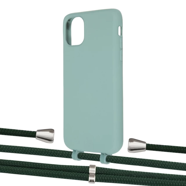 Чохол Upex Alter Eyelets for iPhone 11 Basil with Aide Cyprus Green and Casquette Silver (UP110356)