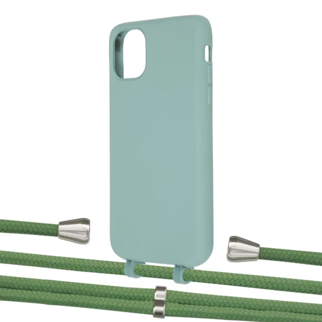 Чохол Upex Alter Eyelets for iPhone 11 Basil with Aide Mint and Casquette Silver (UP110357)