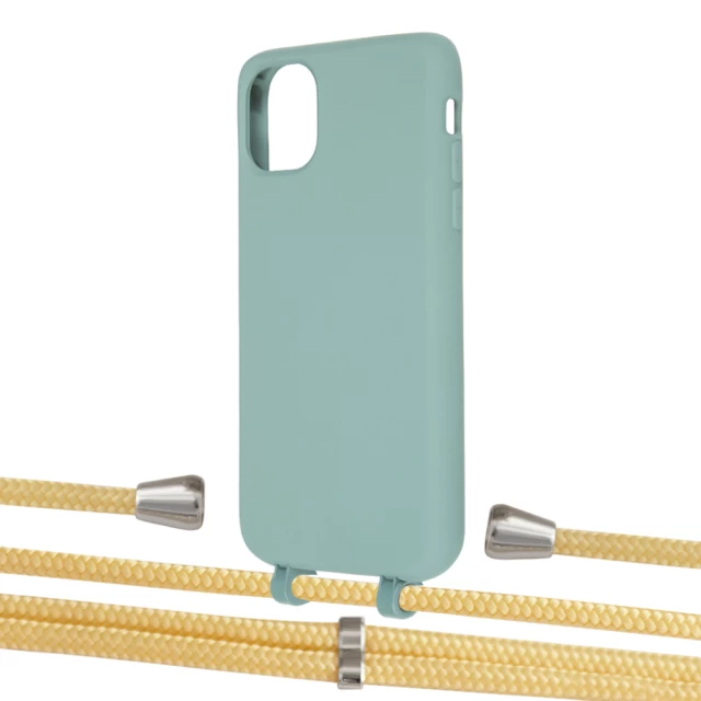 Чехол Upex Alter Eyelets for iPhone 11 Basil with Aide Banana and Casquette Silver (UP110365)