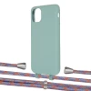 Чехол Upex Alter Eyelets for iPhone 11 Basil with Aide Blue Sunset and Casquette Silver (UP110371)